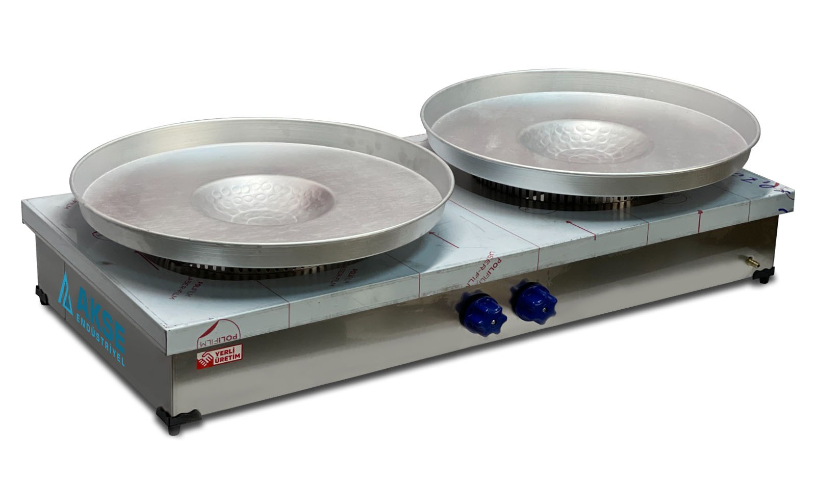 Paslanmaz Çiftli Tantuni Ocağı 60x120 Cm Özel Üretim Tepsi Dahil Özel Lpg