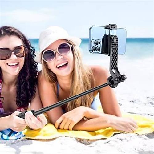 BUFFER Fotoraf Makinas ve Telefon Taklabilen 2si 1 Arada 2.2m Uzayan Selfie ubuu Kumandal Tripod