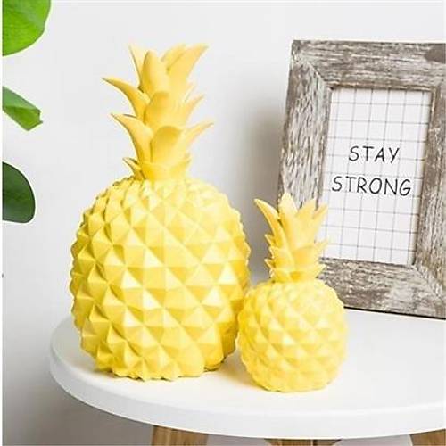 BUFFER Ananas eklinde Desenli Byk Boy Pilli Masa ve Gece Lambas