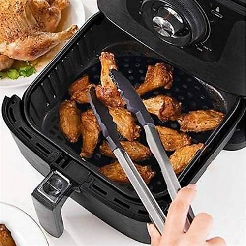 BUFFER Renkli Isya Dayankl Ykanlabilir Silikon Frn Ve Airfryer Kare Piirme Mat 21,5 Cm