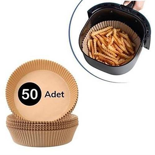 50 Adet Air Fryer Piirme Kad Tek Kullanmlk Hava Fritz Ya Geirmez Yapmaz Tabak Model