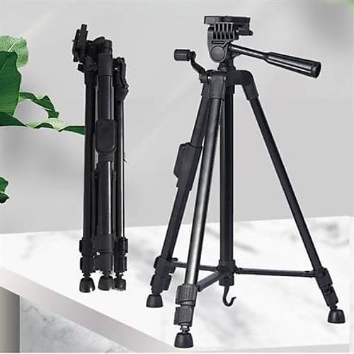 BUFFER Telefon ve Fotoraf Makinas Taklabilen Bluetooth Kumandal 146 cm Tripod