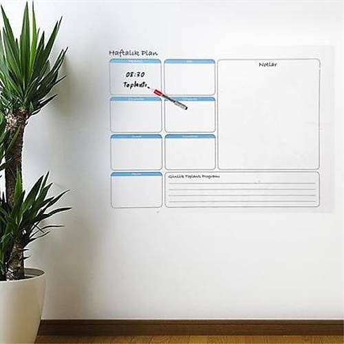 BUFFER Haftalk Planlayc Manyetik Duvar Sticker Takvim 100 cm x 60 cm