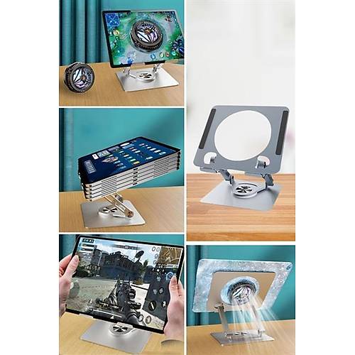 BUFFER 360 Derece Dnebilen Ykseltilmi Masast Ayarlanabilir  Metal Tablet Stand