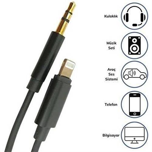 BUFFER iPhone Lightning Aux Ara Dntrc Ses Kablosu 35 mm Jack Girili