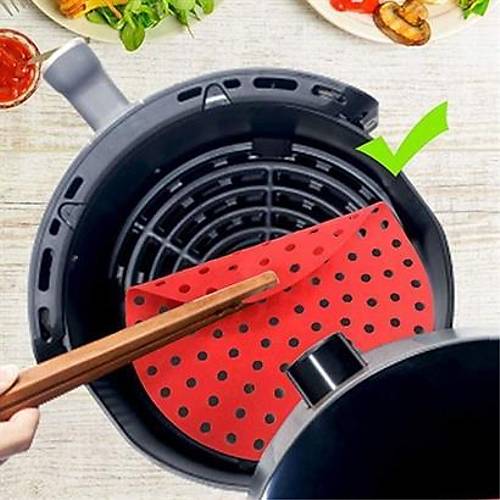 BUFFER Renkli Isya Dayankl Ykanlabilir Silikon Frn Ve Airfryer Yuvarlak Piirme Mat 20 Cm