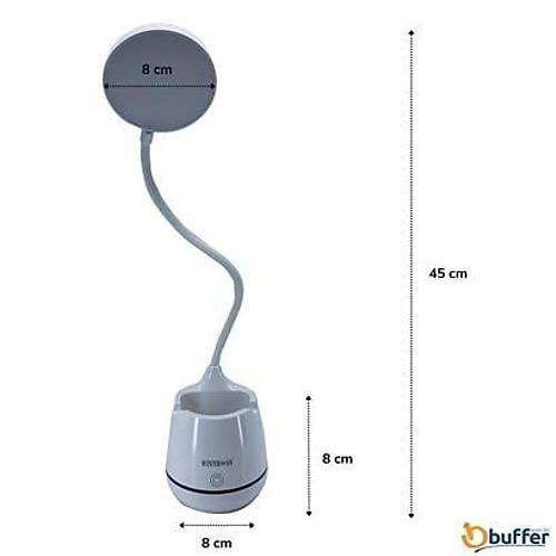 BUFFERKalemlikli Telefon Tutacakl arjl Dokunmatik 3 Mod Esnek Balkl Dimmerli LED Masa Lambas