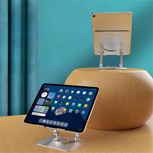 BUFFER 360 Derece Dnebilen Ykseltilmi Masast Ayarlanabilir  Metal Tablet Stand