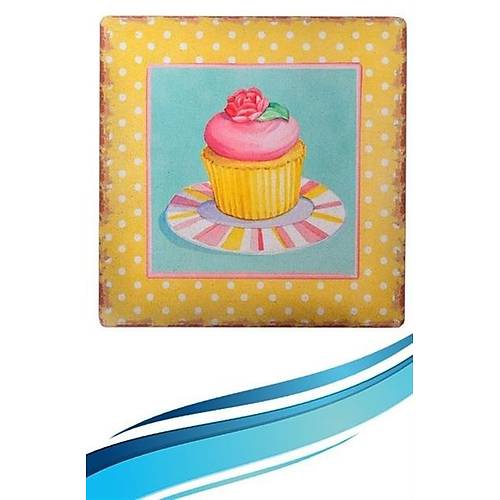 BUFFER Decotown Duvar Panosu 40*40 Cup Cake Muffin Motifli Duvar Ss