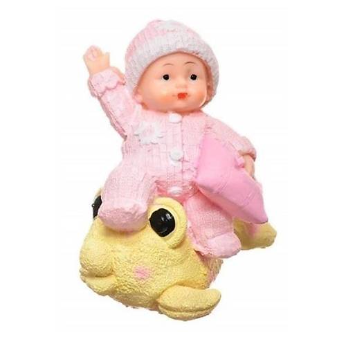 BUFFER Decotown Hediyelik Sevimli Pembe Bebek Biblo Polyester Ss Eyas