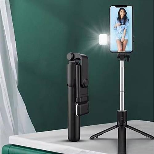 BUFFER Kendiliinden LED Ikl Kumandal Uzayabilen Selfie ubuu,Masa st Tripod