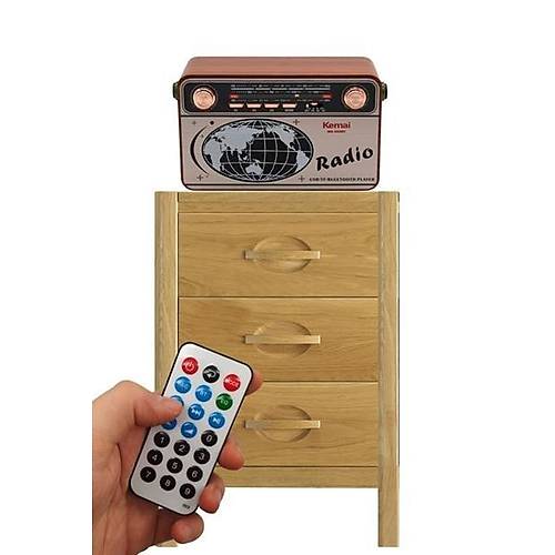 BUFFER 503B Dekoratif Eskitme Nostalji Uzaktan Kumandal Radyo Usb/Aux/Hafza Kart/Bluetooth/arjl