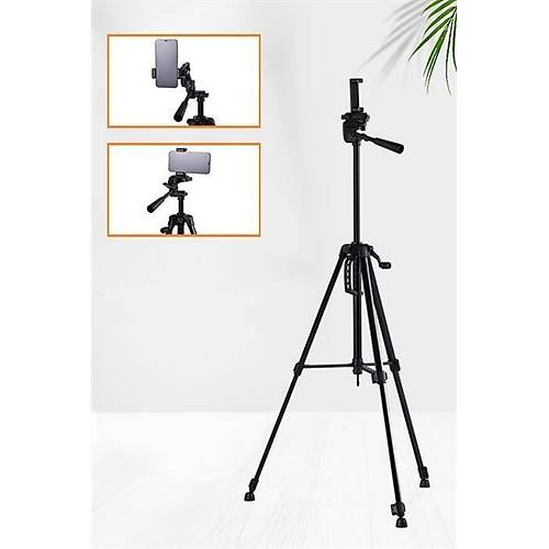 BUFFER Telefon ve Fotoraf Makinas Taklabilen Bluetooth Kumandal 146 cm Tripod