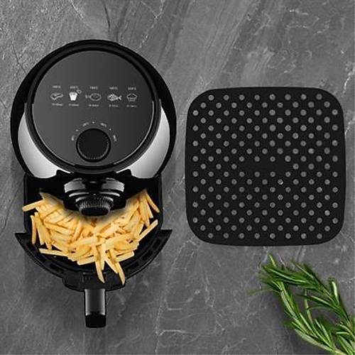 BUFFER Renkli Isya Dayankl Ykanlabilir Silikon Frn Ve Airfryer Kare Piirme Mat 21,5 Cm