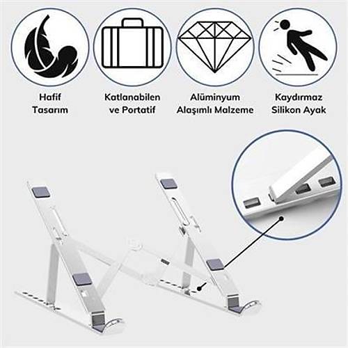 BUFFER Ayarlanabilir Dizst Destek Taban Tamamen Katlanabilir Tanabilir Laptop Ykseltici