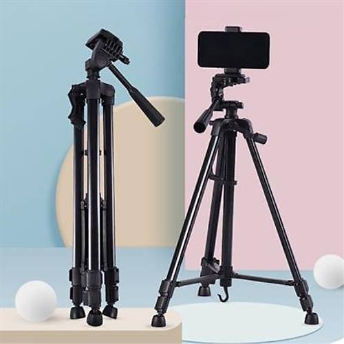 BUFFER Telefon ve Fotoraf Makinas Taklabilen Bluetooth Kumandal 146 cm Tripod