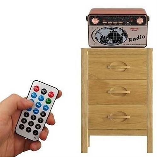 BUFFER 503B Dekoratif Eskitme Nostalji Uzaktan Kumandal Radyo Usb/Aux/Hafza Kart/Bluetooth/arjl