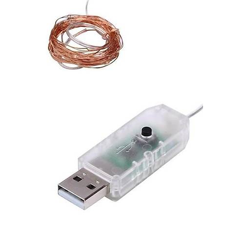 BUFFER Ylba ve zel Konsept Dekorasyon 5 Mt USB Balantl Led Ik