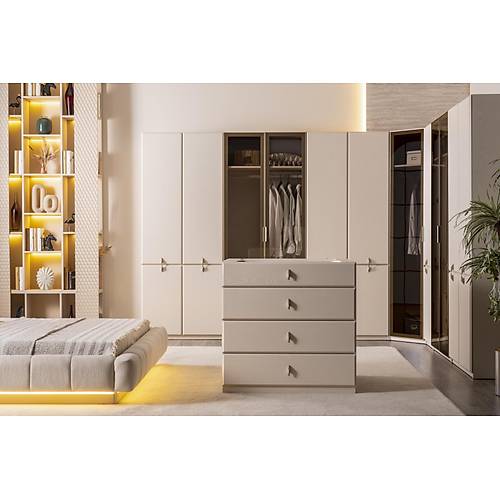 Trend Schlafzimmer-Set mit Eckkleiderschrank