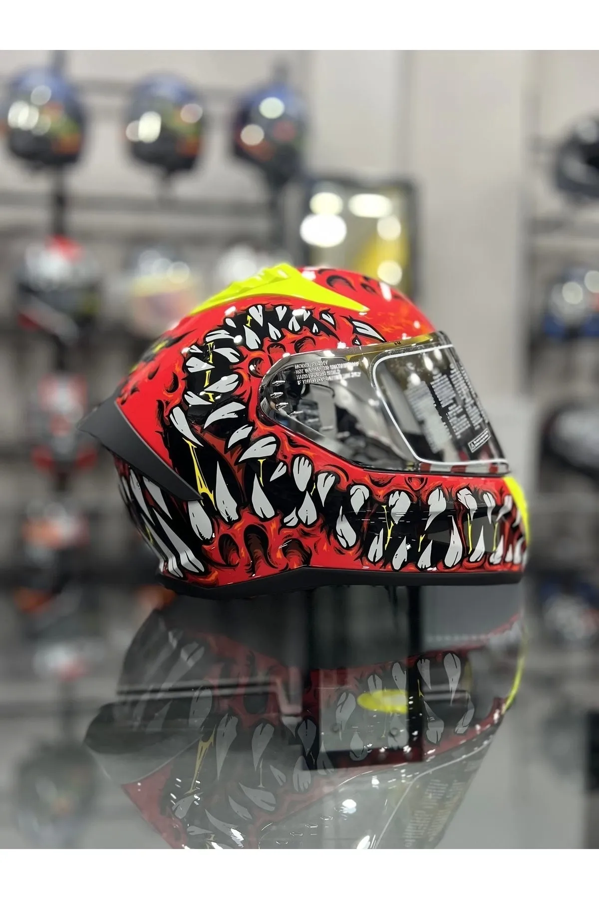 MTS 801 Kask Glossy Demon Silver Vizör