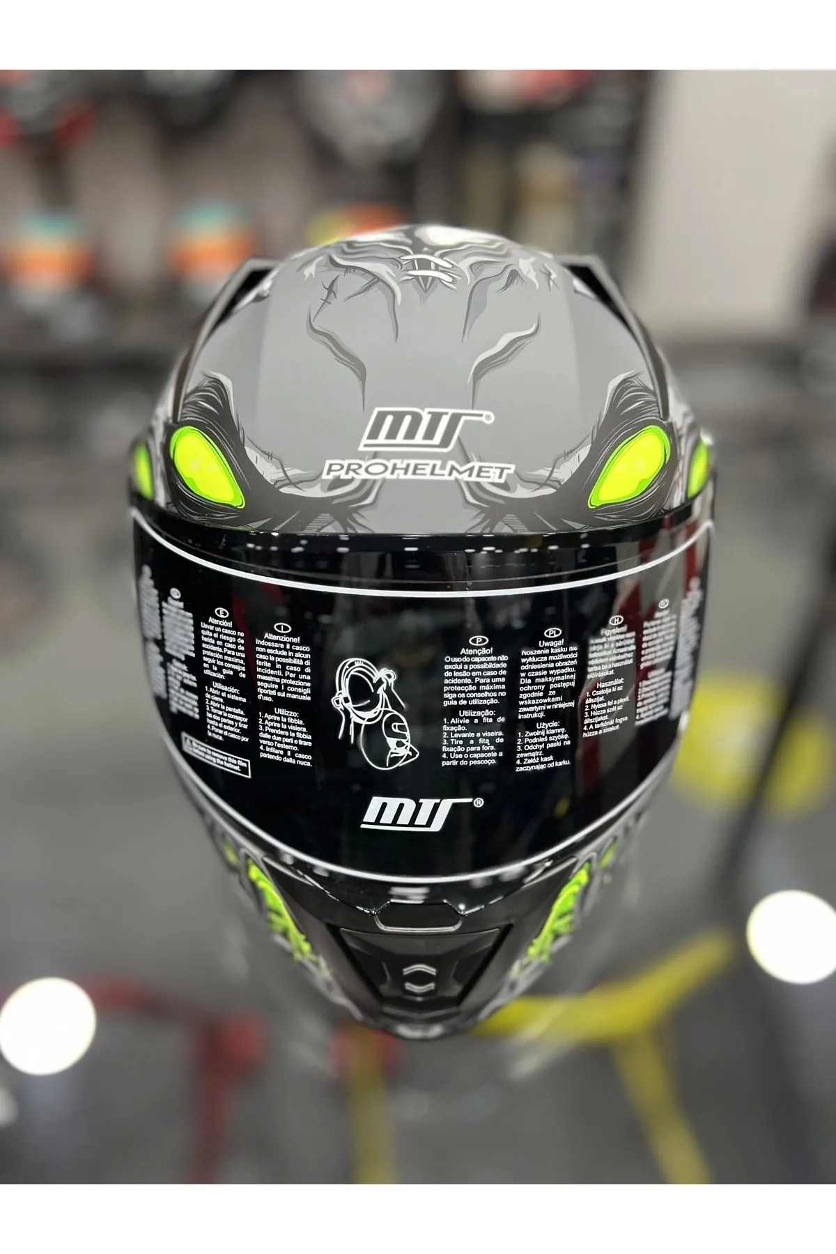 MTS 801 Matt Zombie Grey White Dark Vizör « EMEK MOTOSİKLET İSTANBUL