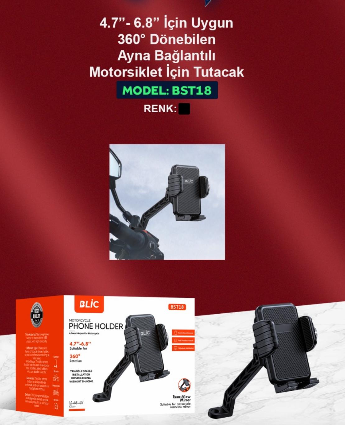 MOTOSİKLET TELEFON TUTUCU titreşim modüllü