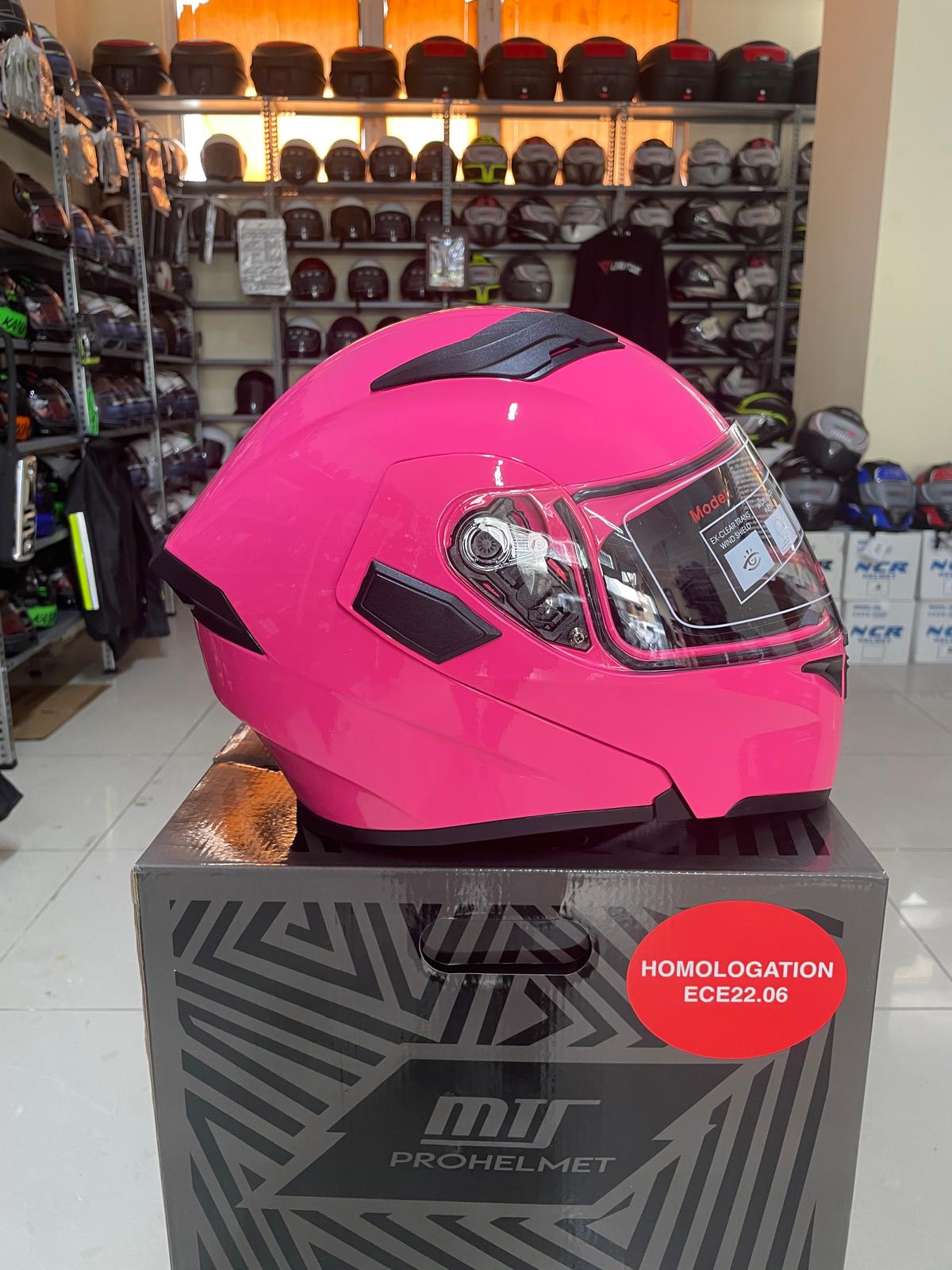 JK 902 Çene Açılır Kask Pembe
