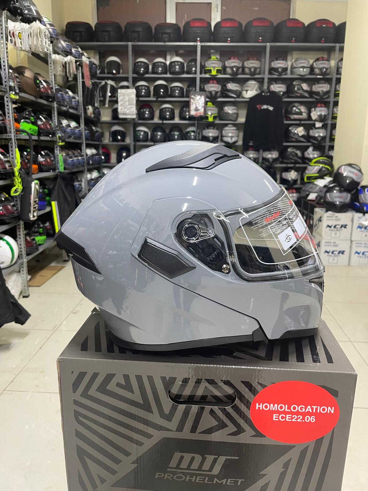 JK 902 Çene Açılır Kask Nardo Gri