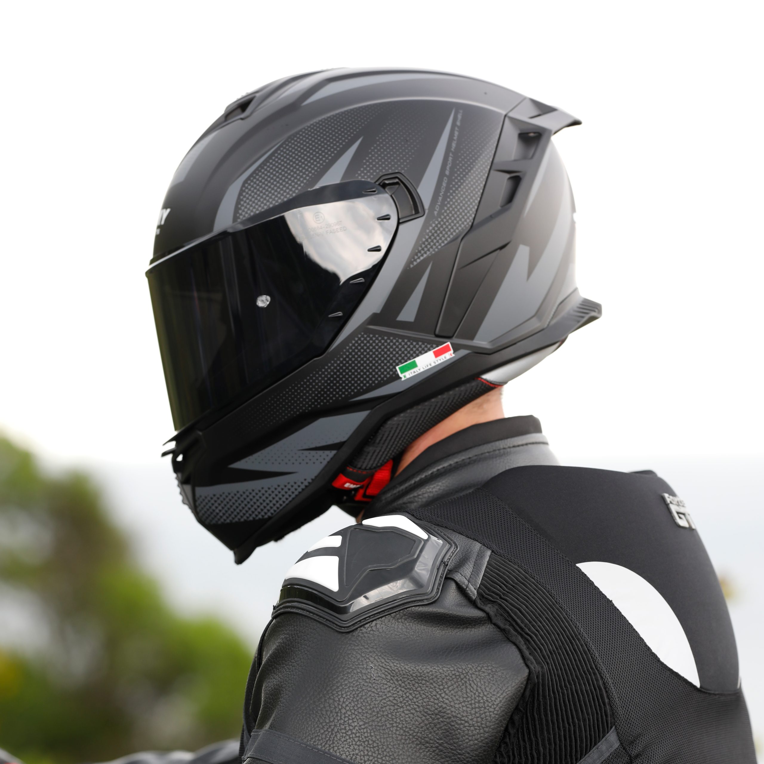 SWAY SW 867 ASPHALT Black Grey Full Face