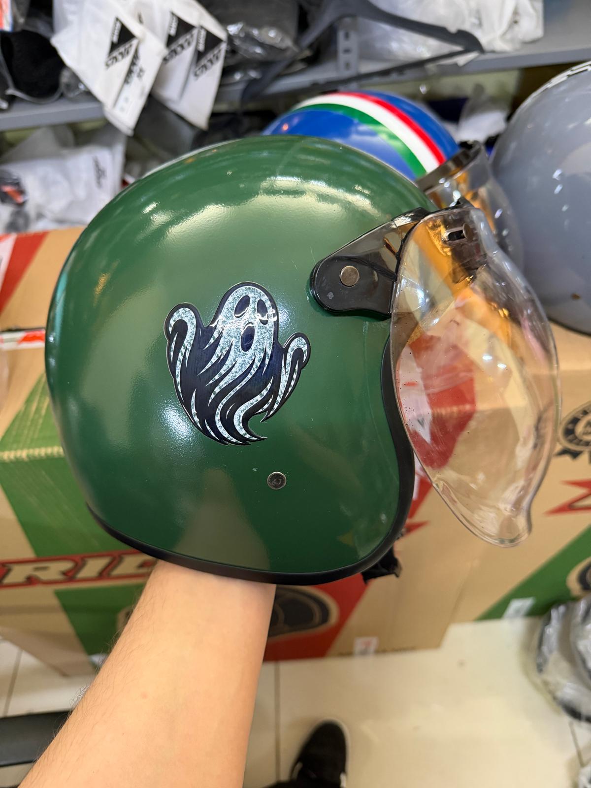 RETRO YARIM KASK YEŞİL
