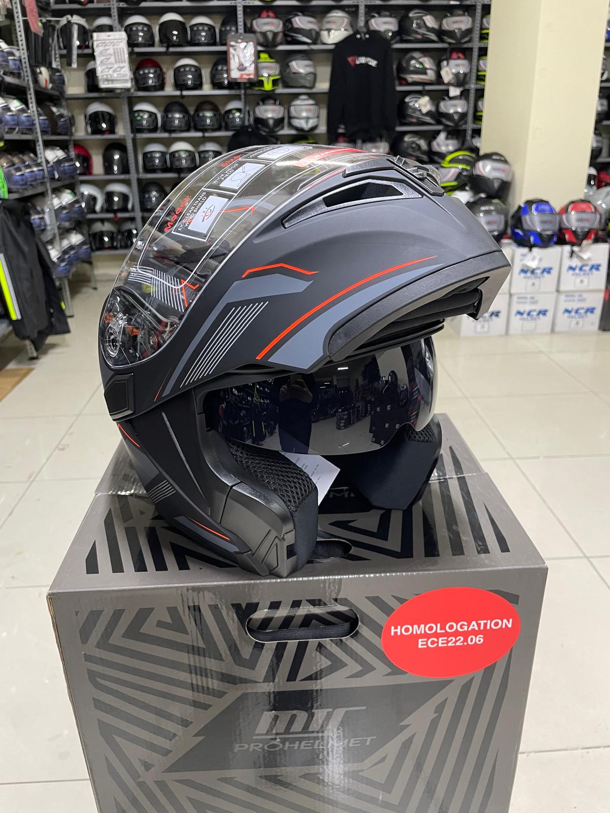 JK 902 Çene Açılır Kask Turuncu