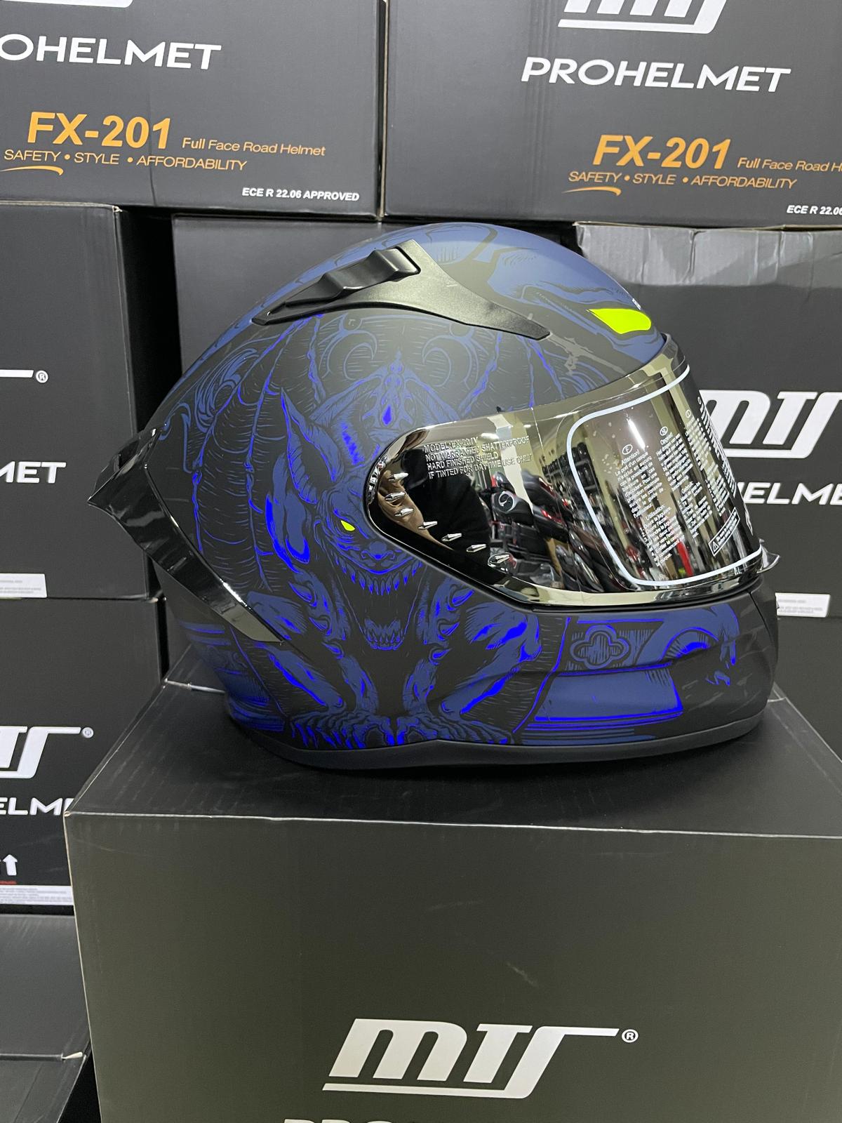 MTS 801 Kask Mat Mavi