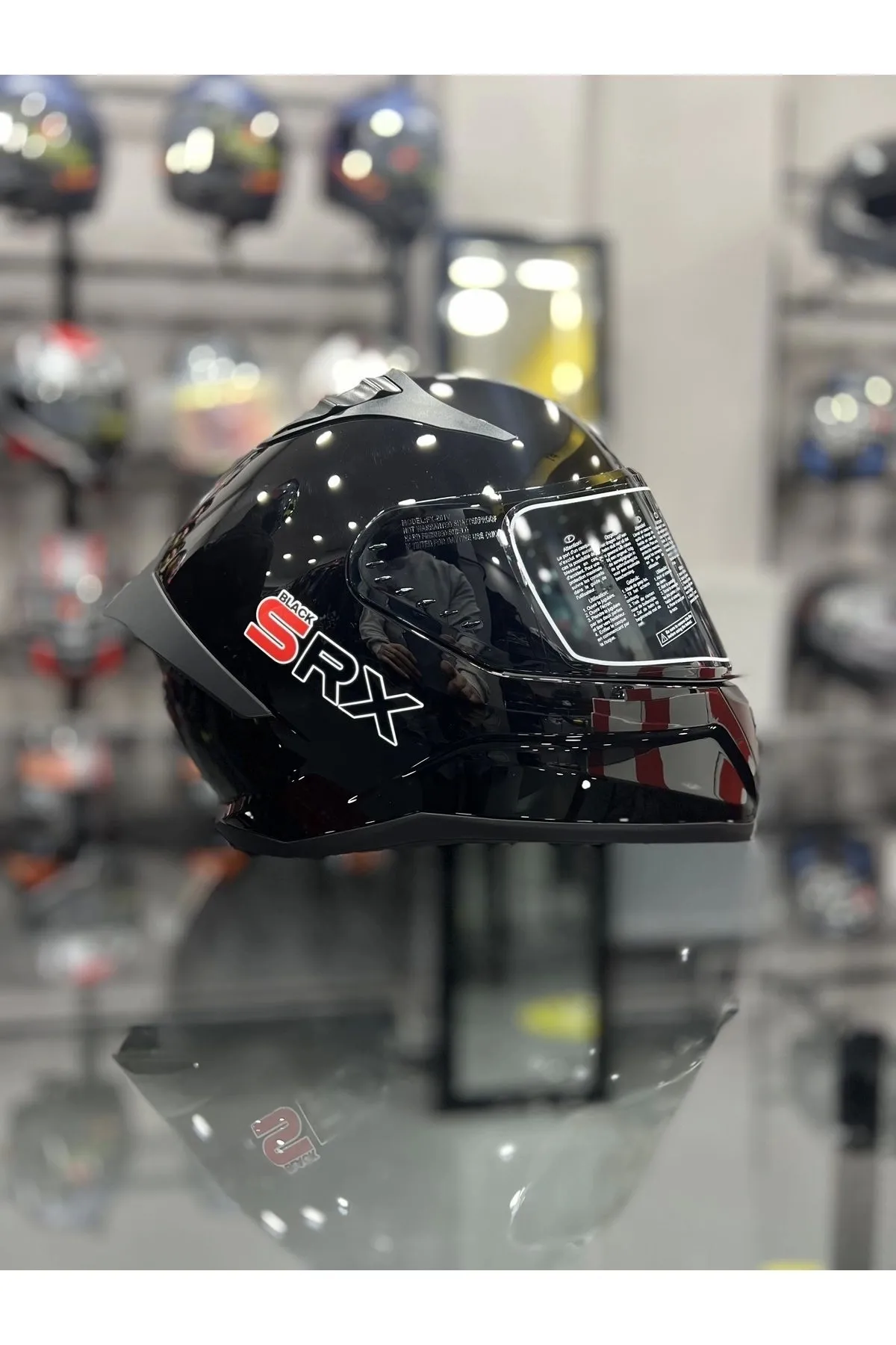 MTS 801 KASK Solid Shiny Black Dark Smoke Vizör