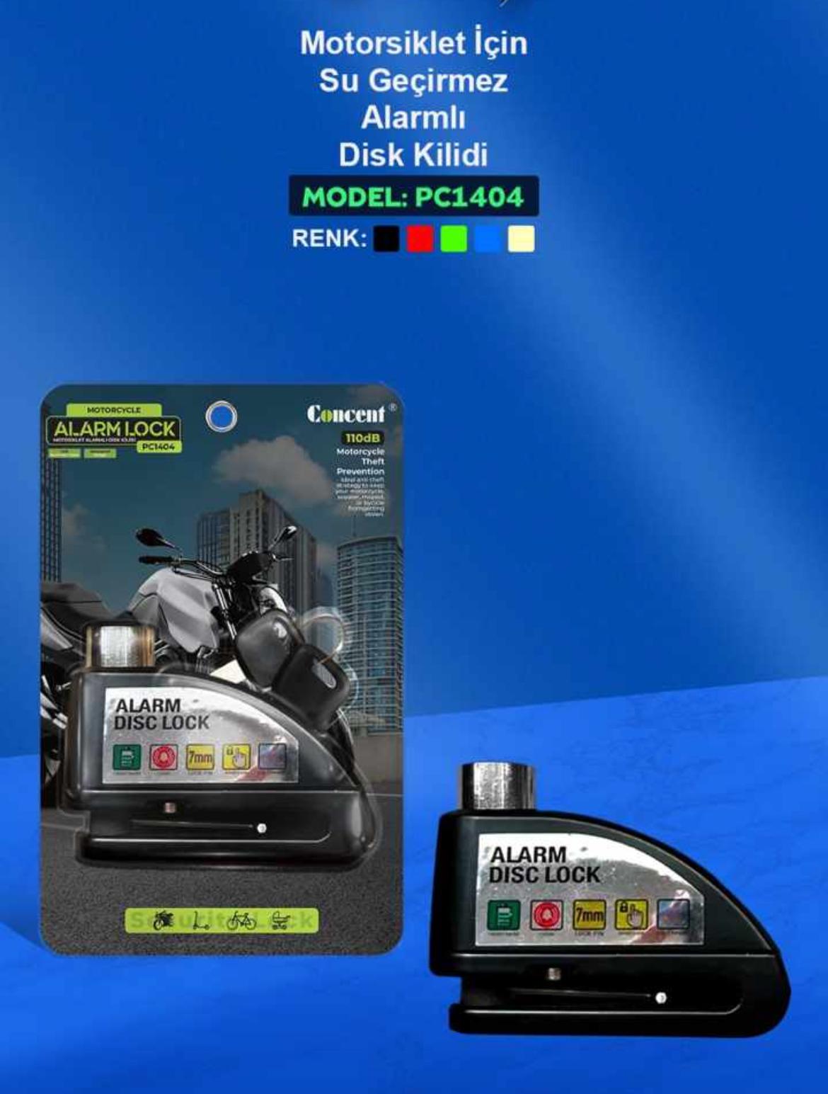 Motosiklet Alarm Disk Kilidi