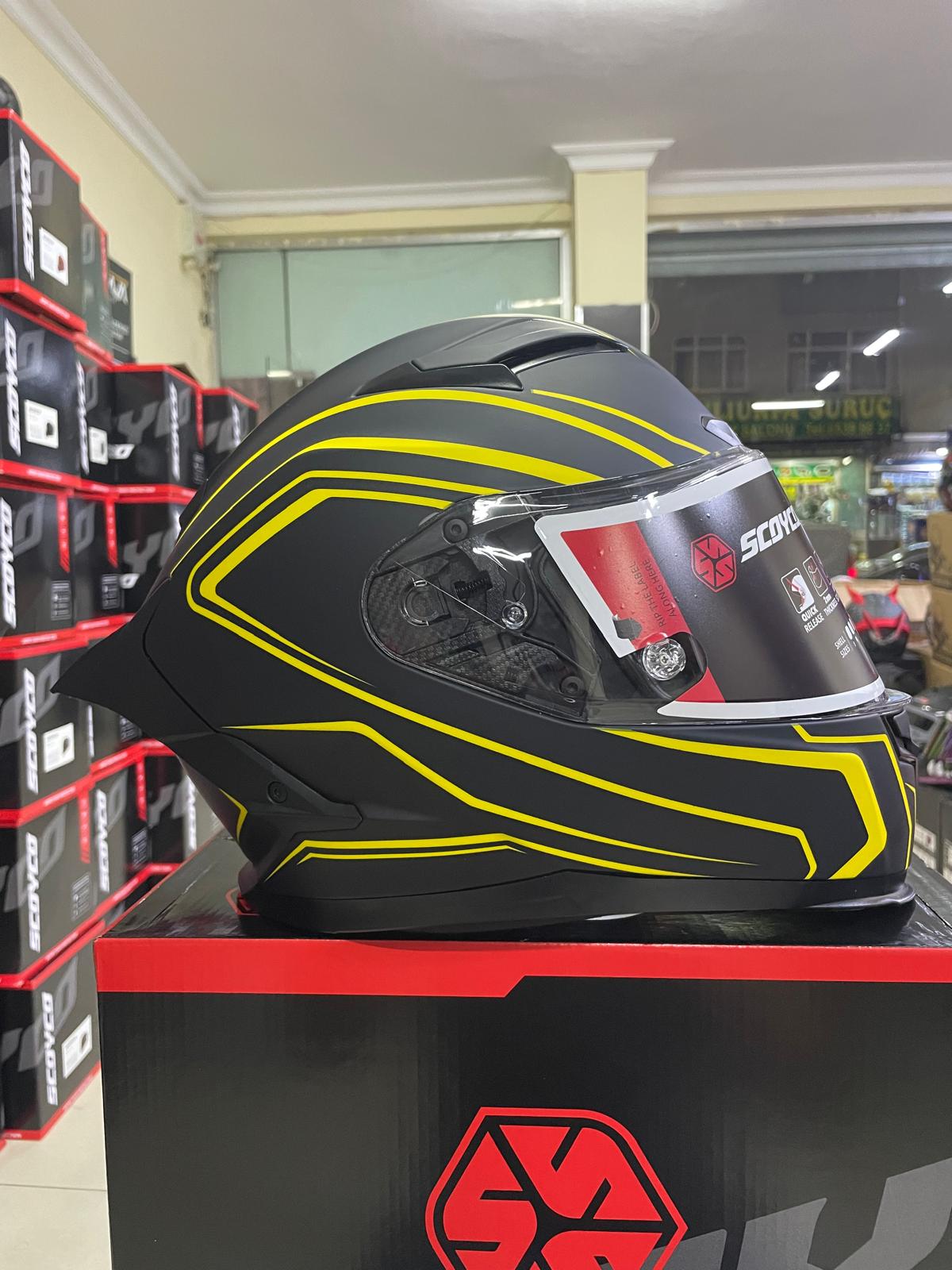 SCOYCO FF871 FULFACE KASK flash