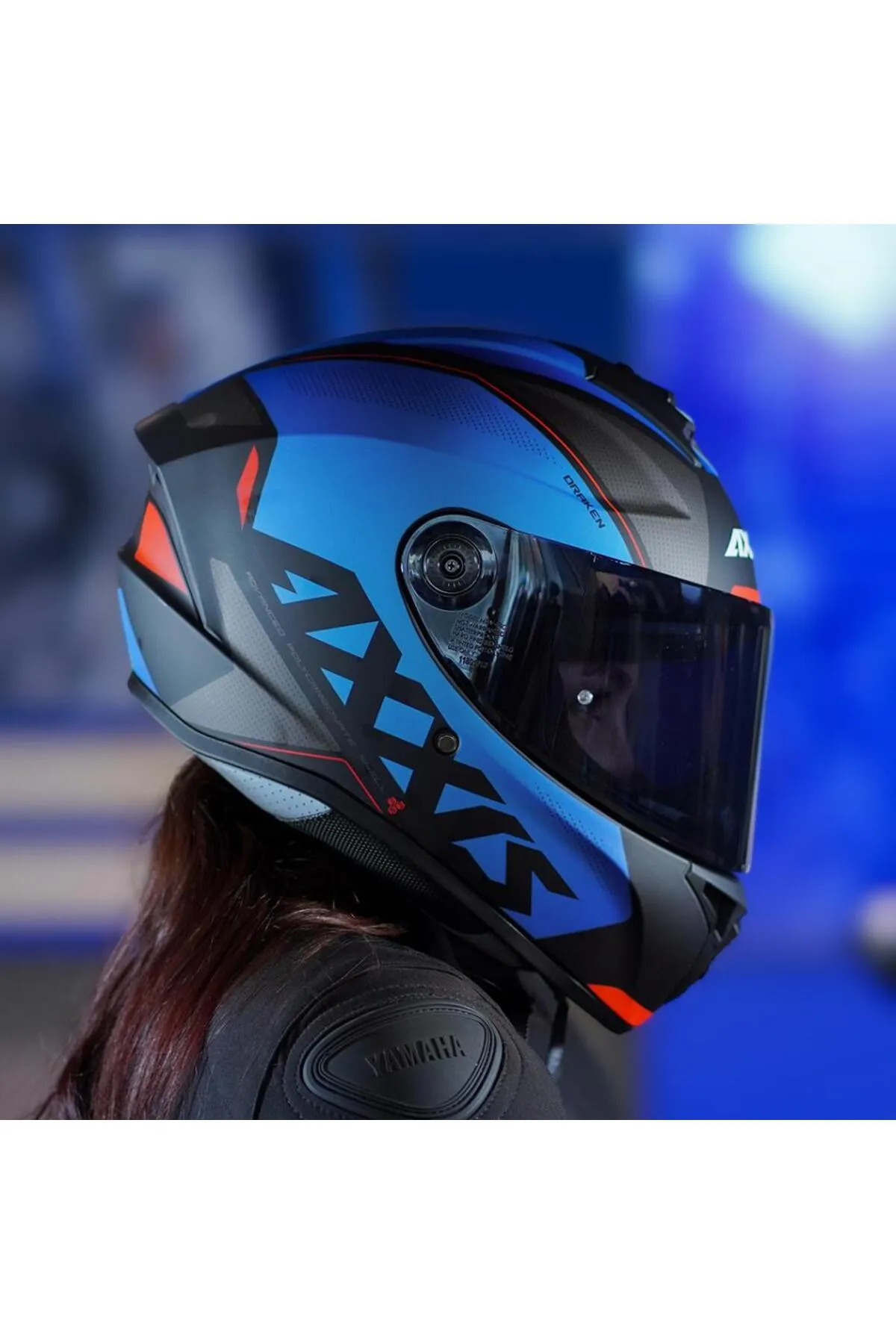 Axxis Draken S Gear E7 Matt Blue+ Black Visor