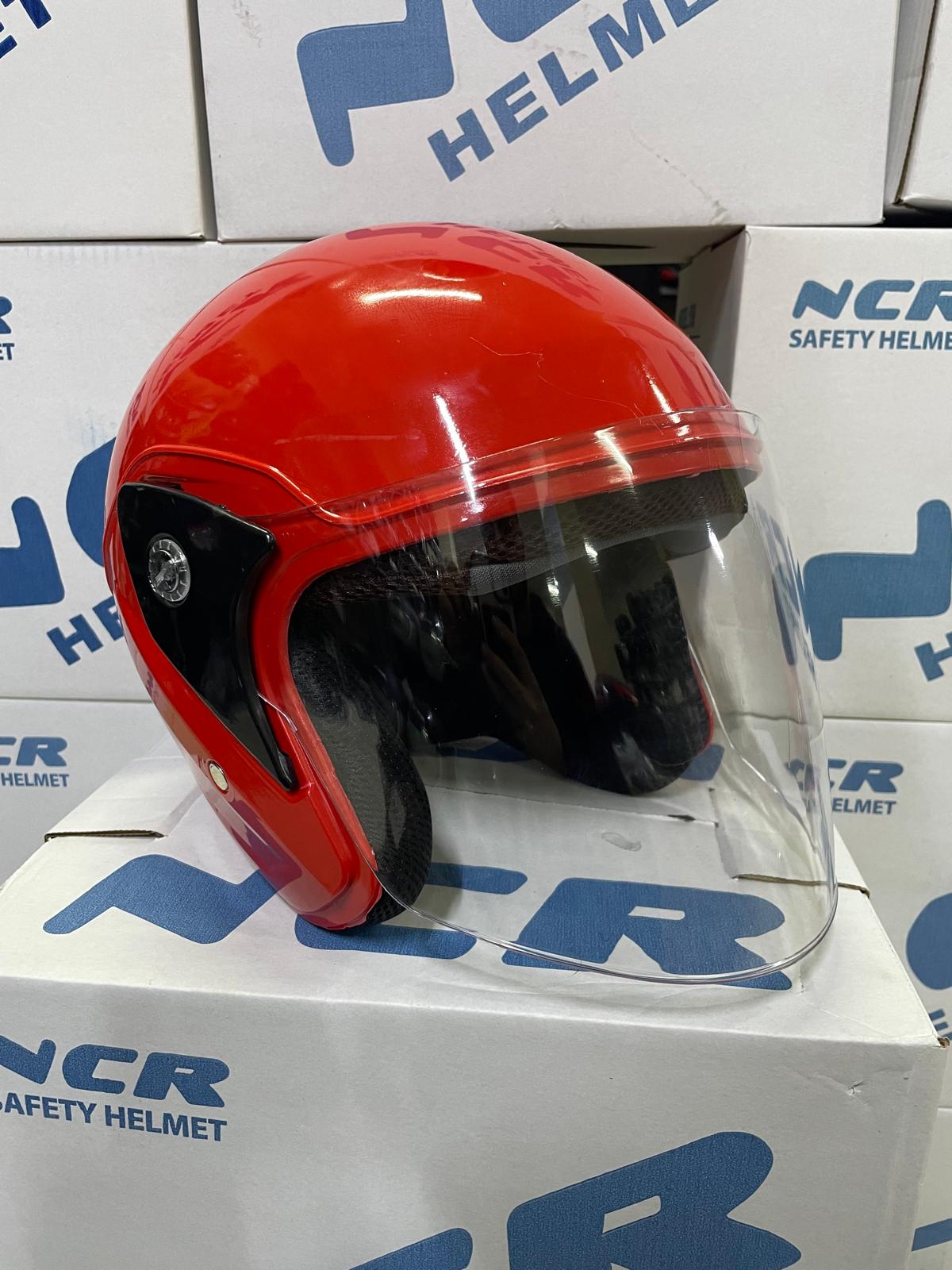 Kırmızı Yarım Kask Açık Kask