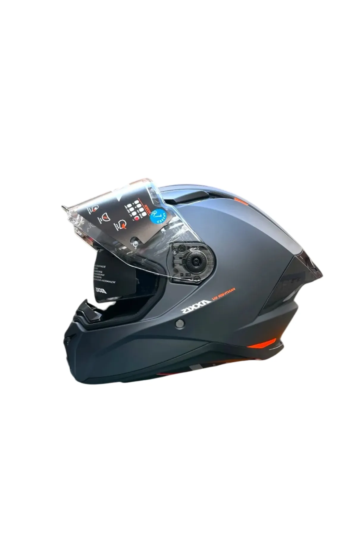Axxis Panther SV Solid A2 Matt Titanium Güneş Vizörlü Full Face Motosiklet Kaskı