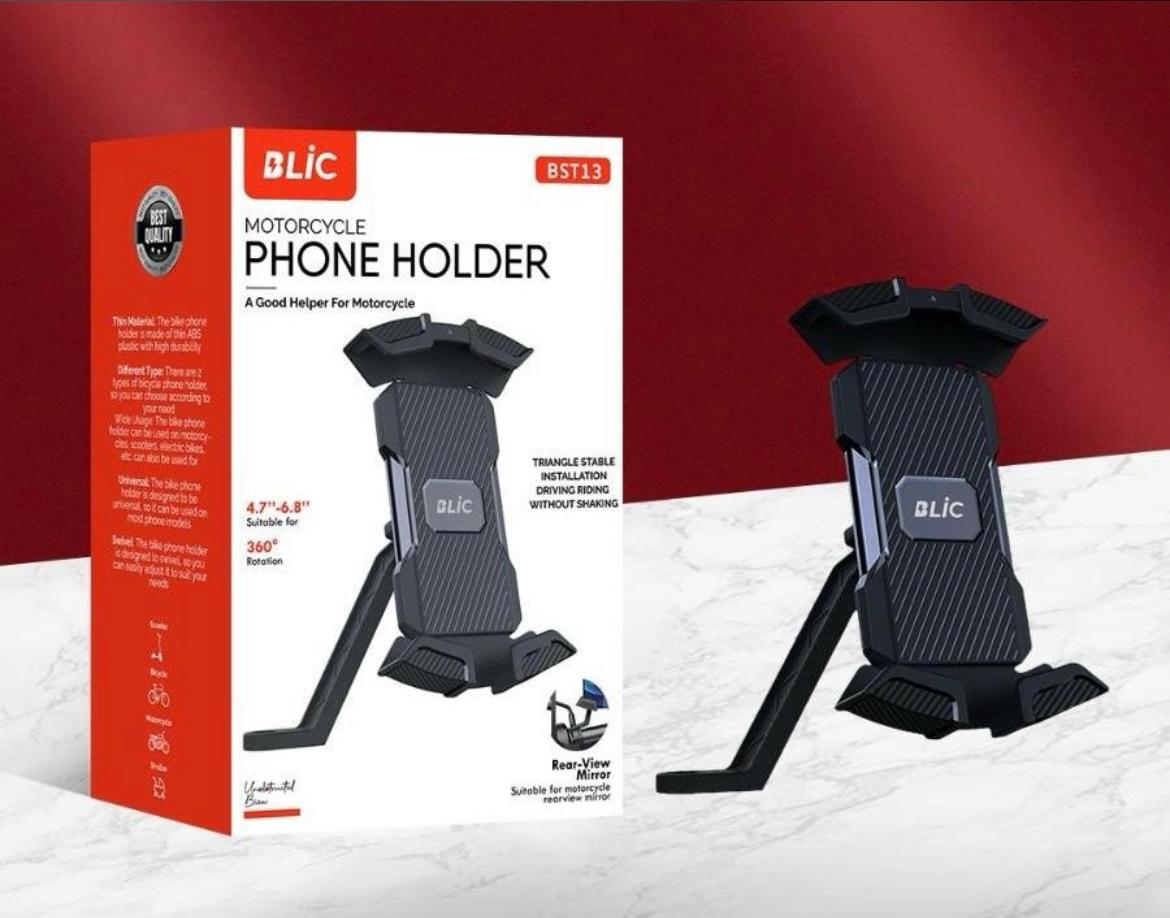 Blic Motosiklet Telefon Tutucu Ayna Bağlantılı Kilitli