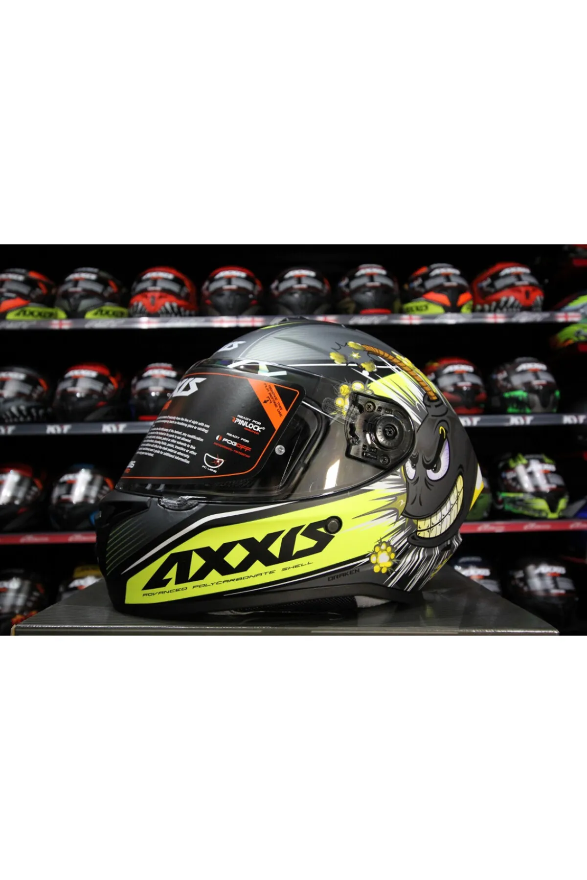 Axxis Axxıs Draken S Bombs A2 Motosiklet Kask M (Siyah Vizör Hediyeli)