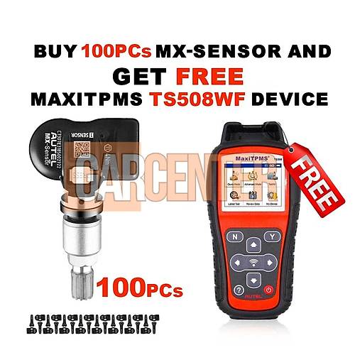 Autel MaxiTPMS TS508WF 100 Adet MX-Sensor Metalli Cihaz