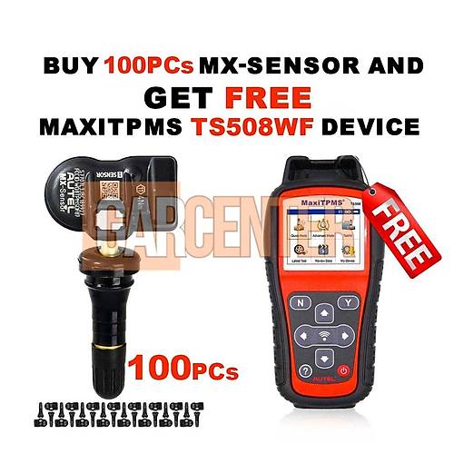 Autel MaxiTPMS TS508WF Cihaz, 100 Adet MX Sensrl Kauuklu