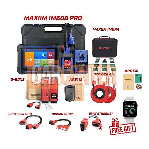 Autel MaxiIM IM608 PRO Anahtar Programlama Arac Tam Adaptrler Paketi + cretsiz Hediye Otofix Akll Anahtar zle