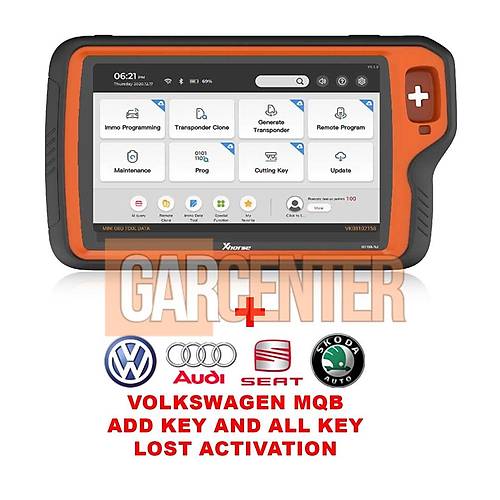 Xhorse VVDI Key Tool Plus Pad Cihaz ve Volkswagen MQB Anahtar Ekleme ve Tm Anahtarlarn Kaybolmasn Etkinletirme