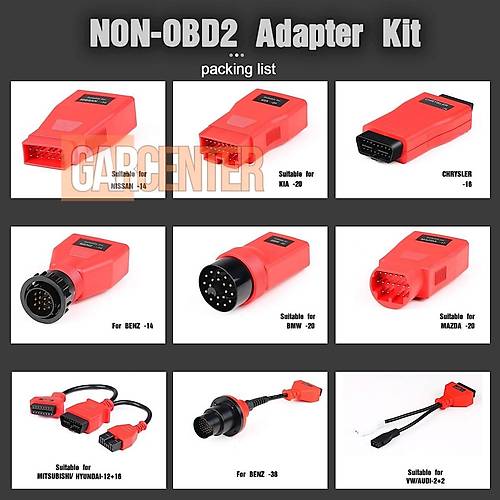 Autel MaxiSYS MSOBD2KIT OBDII Olmayan Adaptr, MaxiSys Ultra, MS919 ve MS909 iin kablolarla