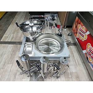 Lokma machine and cooker with gas + 3 chocolate pump