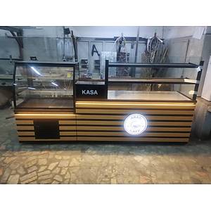 B�rek Tezgah� ve Pasta Dolab� Seti Kasa Bankolu