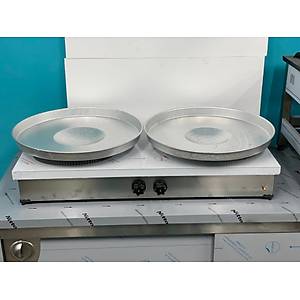 Paslanmaz �iftli Tantuni Oca�� 50*110 Cm Dg&Lpg Tepsiler Dahil