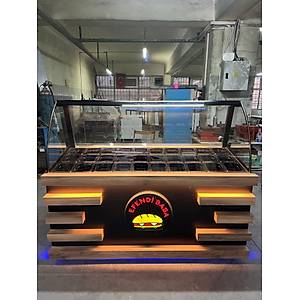 Waffle Kumpir Tezgah� So�uk Sandevi� Salatbar Dolab� 170 Cm