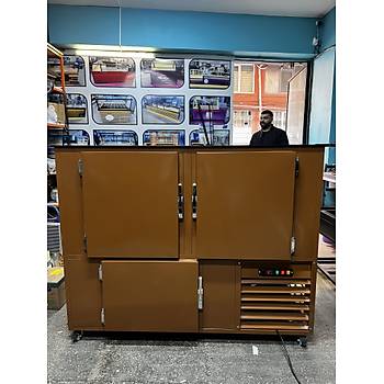 Kebap Ve Meze dolab 200 cm Ahap Dekorlu